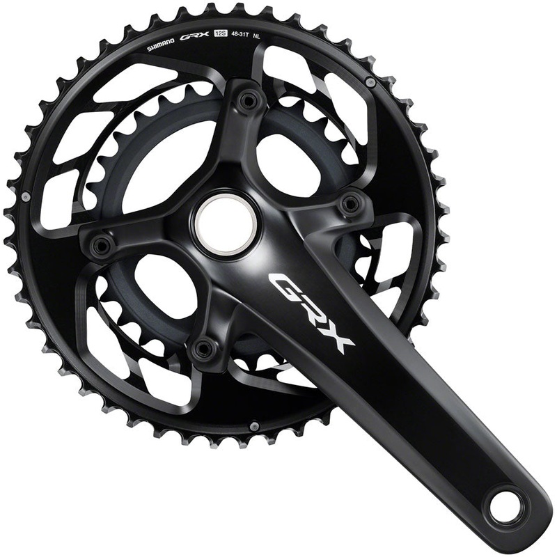 Shimano GRX FC-RX820-2 Crankset – 170mm 12-Speed 48/31t 110/80 BCD Hollowtech II BLK