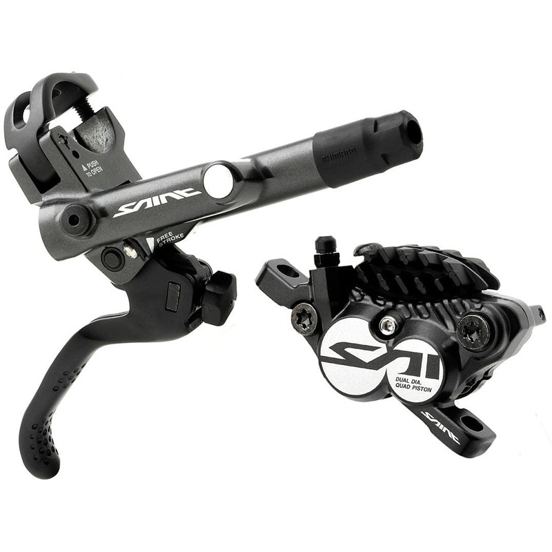Shimano Saint BL-M820-B Front Disc Brake and Lever – Front, Hydraulic, Post Mount, Finned Metal Pads, Black