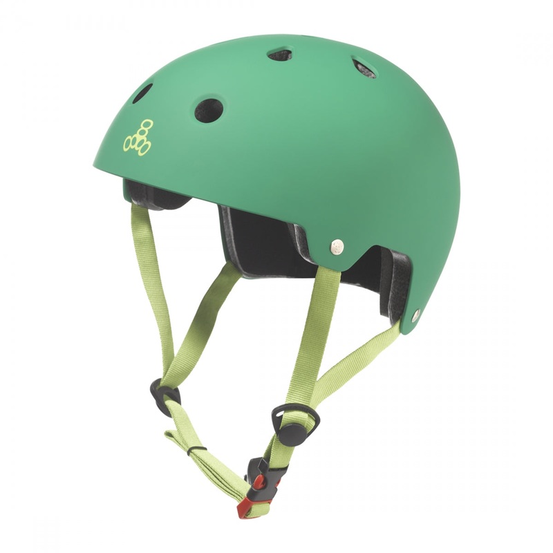 Bike Helmet Triple Eight Dual Certified ABS Hardshell EPS Liner X-Small/Small Green