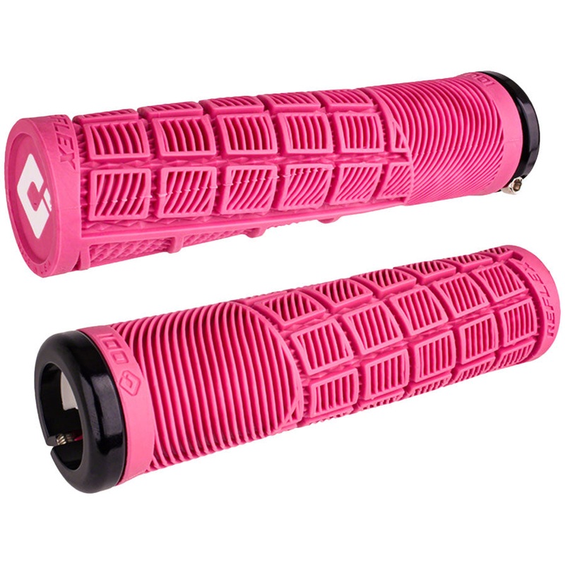 ODI Reflex V2.1 Grips – White/Pink, Lock-On