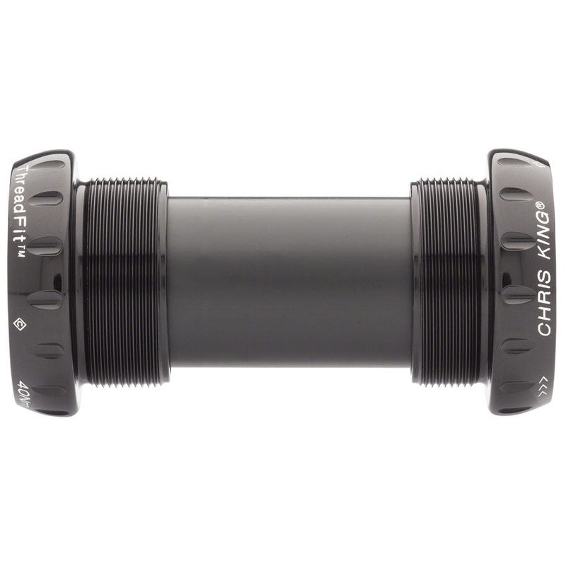 Chris King ThreadFit 24 Bottom Bracket with Fit Kit 6 – English, For SRAM/Truvativ GXP, Black