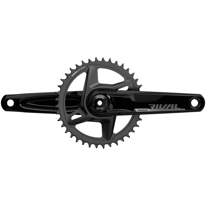 SRAM Rival 1 AXS Wide Crankset – 165mm 12-Speed 40t 8-Bolt Direct Mount DUB Spindle Interface BLK D1
