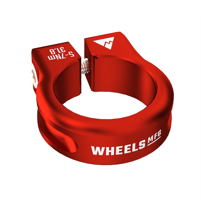 Wheels Mfg Bolt-On Seatpost Collar 31.8mm Red