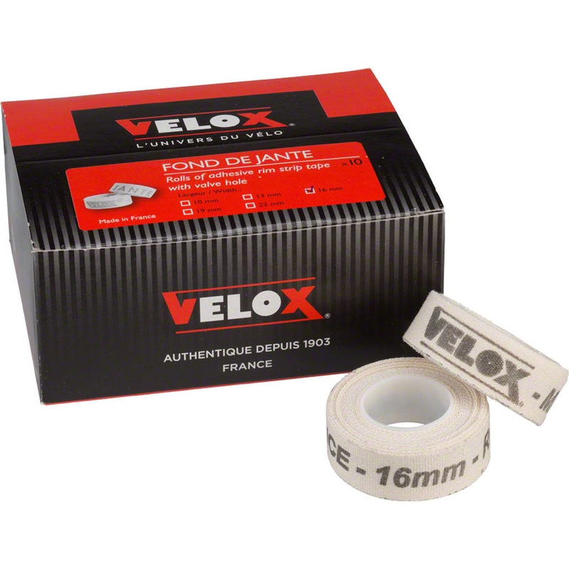 Velox Cloth RimTape in Boxes of 10, 22mm Rim Strip Width, All Wheel Sizes