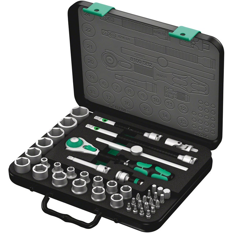 Wera 8100 SB 2 Zyklop Speed Ratchet Set 3/8″ Drive Metric