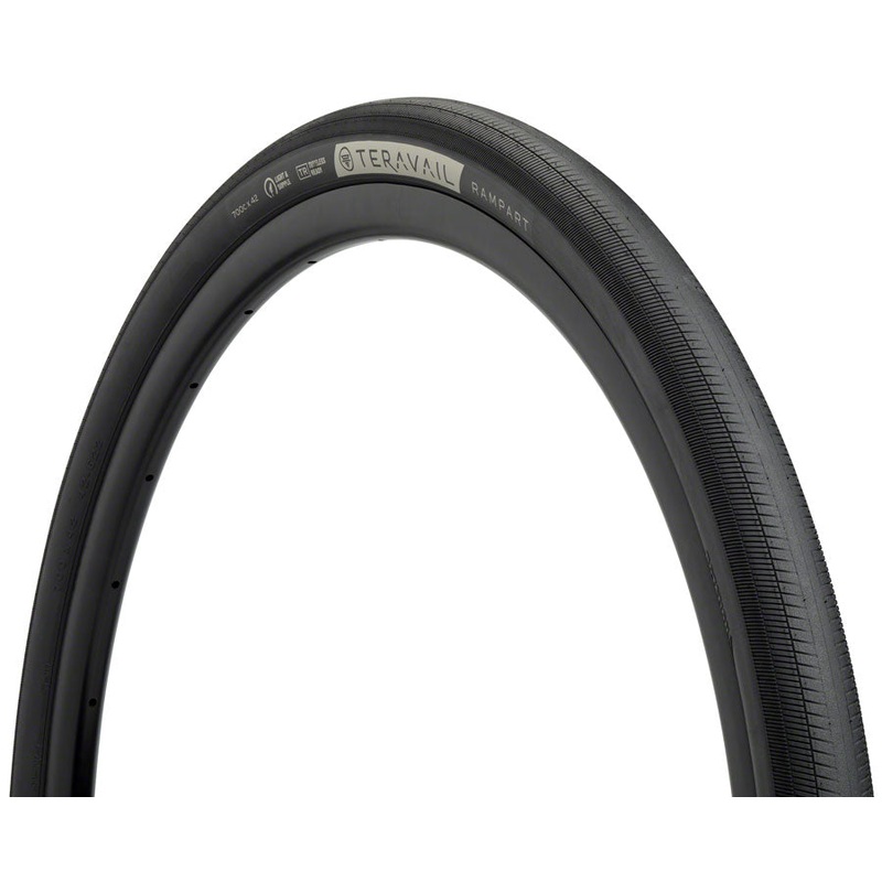 Teravail Rampart Tire – 700 x 42 Tubeless Folding Black Durable