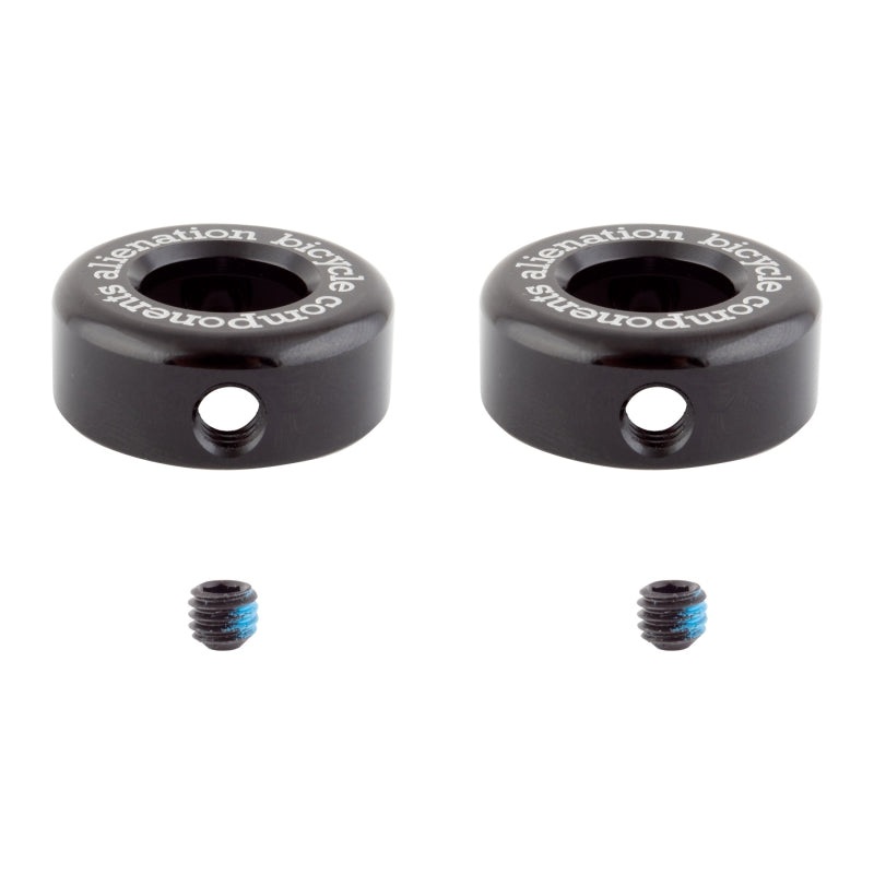 Alienation Stooges Bar End Caps – Aluminum BMX Bar Plugs – Black
