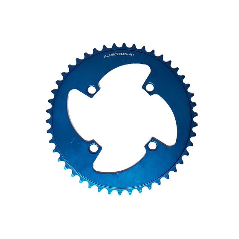 MCS 47t BMX Chainring – Blue – 104mm 4-bolt – USA Made