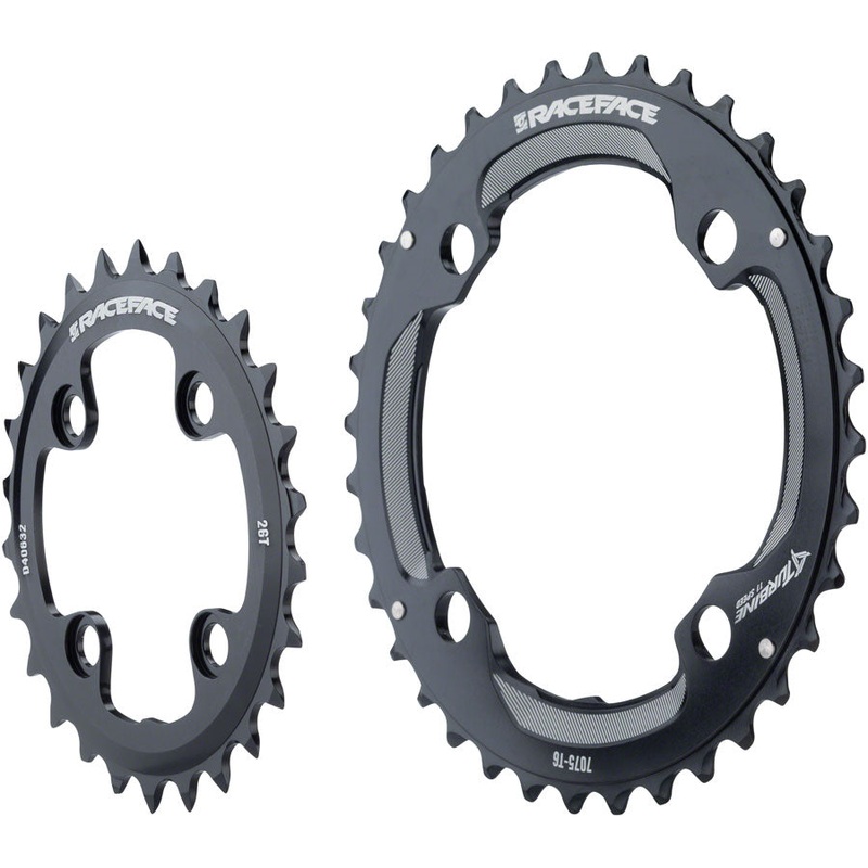 RaceFace Turbine Chainring 24/34t 64/104 BCD 11-Speed Aluminum Black Road MTB