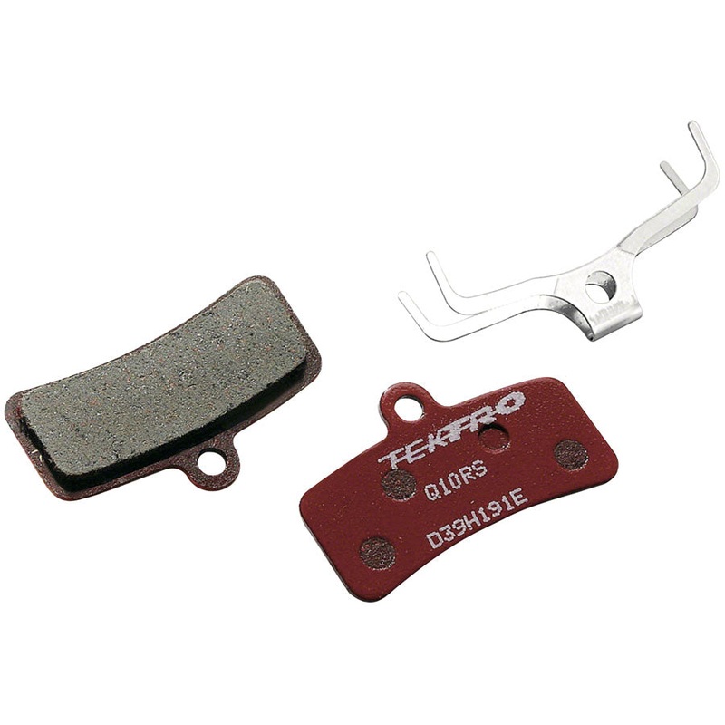 Tektro Q10RS Disc Brake Pad – Resin, For Use With 4-Piston Calipers, Red