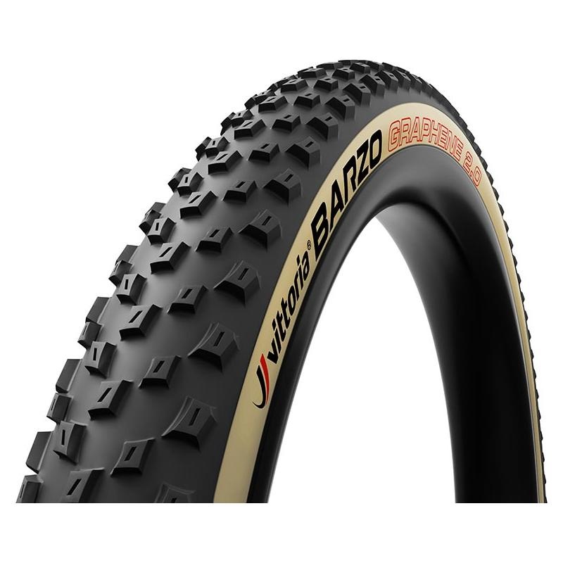 Vittoria Barzo Tire – 29 x 2.35 Tubeless Folding Black/Tan 4C Race G2.0