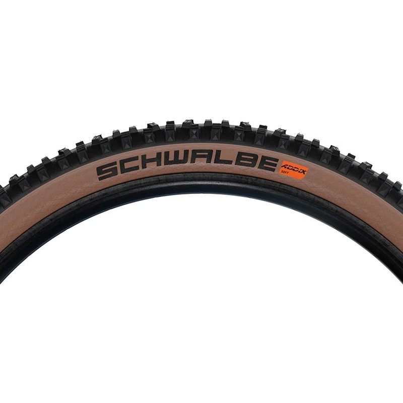 Hans Dampf Tire – 29 x 2.35 Tubeless Folding BLK/Bronze Evolution Line Super Trail Addix Soft