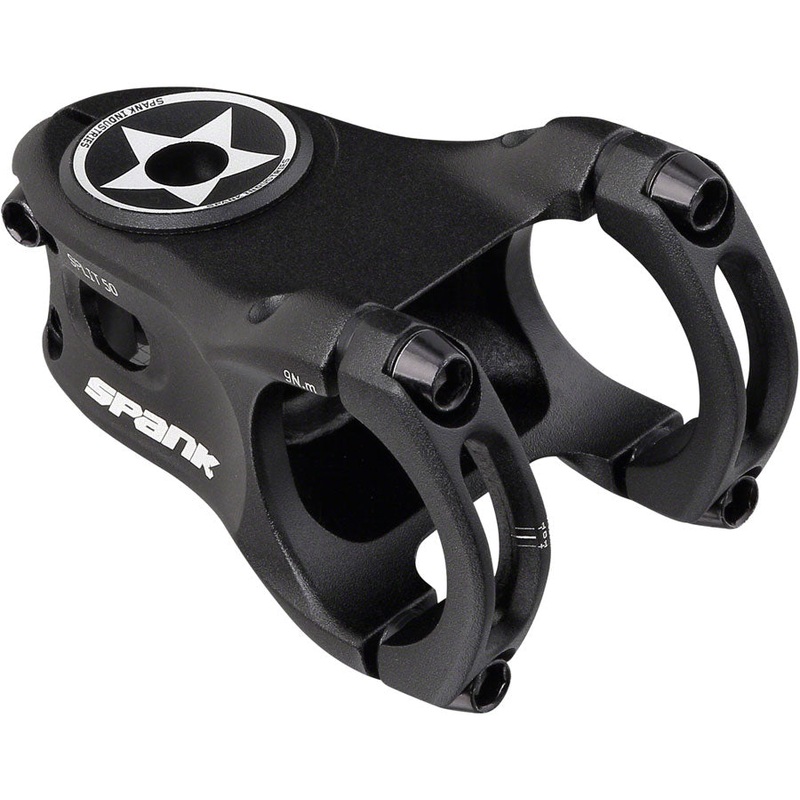 Spank Split Stem – 38mm, 31.8 Clamp, +/-0, 1 1/8″, Aluminum, Black