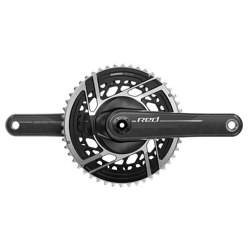 SRAM RED Crankset – 165mm 2x 12-Speed 46/33t 8-Bolt Direct Mount DUB Spindle Interface Natural Carbon E1