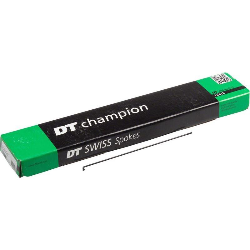 DT Swiss Champion Spoke: 2.0mm 290mm J-bend Black Box of 100