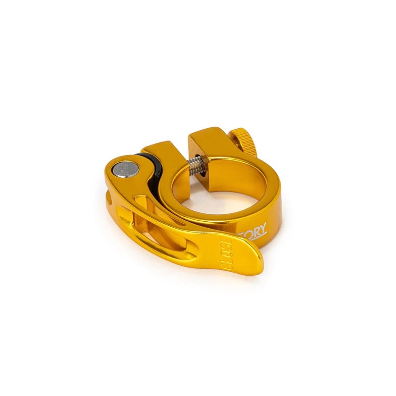 Theory Quickie Quick Release Seat Post Clamp – 31.8mm (1-1/4″) – Gold