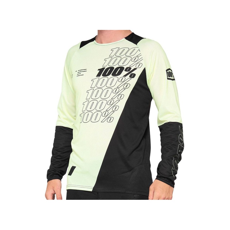 100% R-Core Long Sleeve MTB Jersey – Yellow-Black