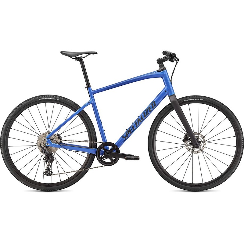 2021 Specialized sirrus x 4.0 bike gloss sky blue / tarmac black / satin black reflective l