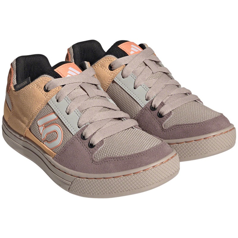 Five Ten Freerider Flat Shoes – Womens Wonder Taupe/Ftwr White/Acid Orange 8