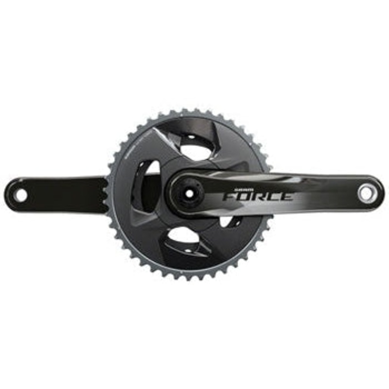 Force AXS Bicycle Crankset – 172.5mm, 12-Speed, 48/35t, 107 BCD, DUB Spindle Interface, Gloss Carbon, D1