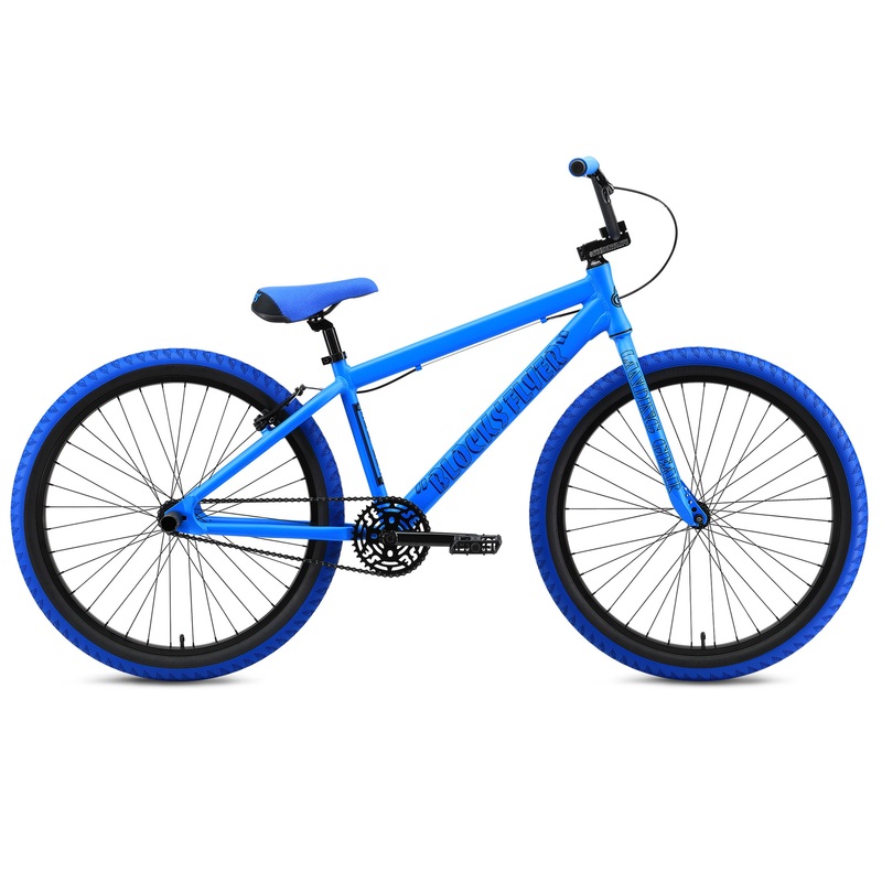 SE Bikes Blocks Flyer 26″ BMX Freestyle Bike-Matte Blue