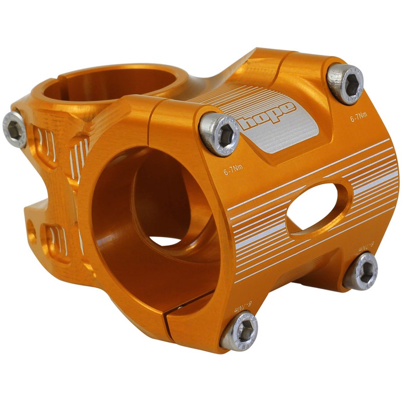 Hope AM/Freeride Stem – 35mm, 35 Clamp, +/-0, 1 1/8″, Aluminum, Orange