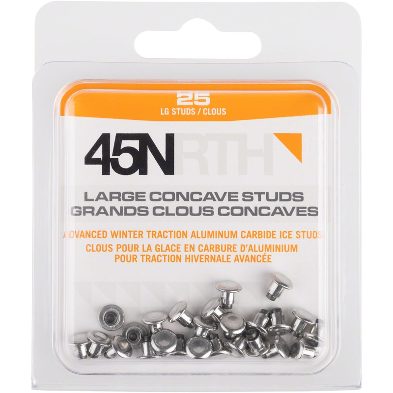 45NRTH Large Concave Carbide Aluminum Tire Studs – 25 Pack