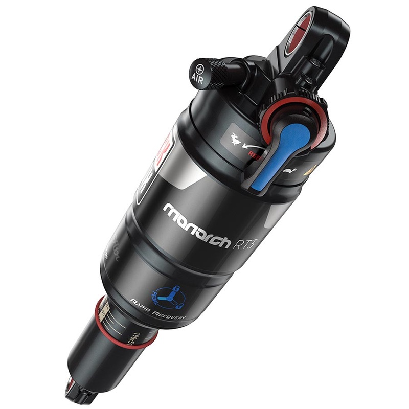 RockShox Monarch RT3 Rear shock 200×57 Shaft Eyelet: Standard Body Eyelet: No Bushing MReb/LComp Soft Pedal 320 Lockout