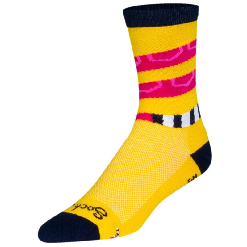 SockGuy Crew Rattle Socks – 6″ Yellow Large/X-Large