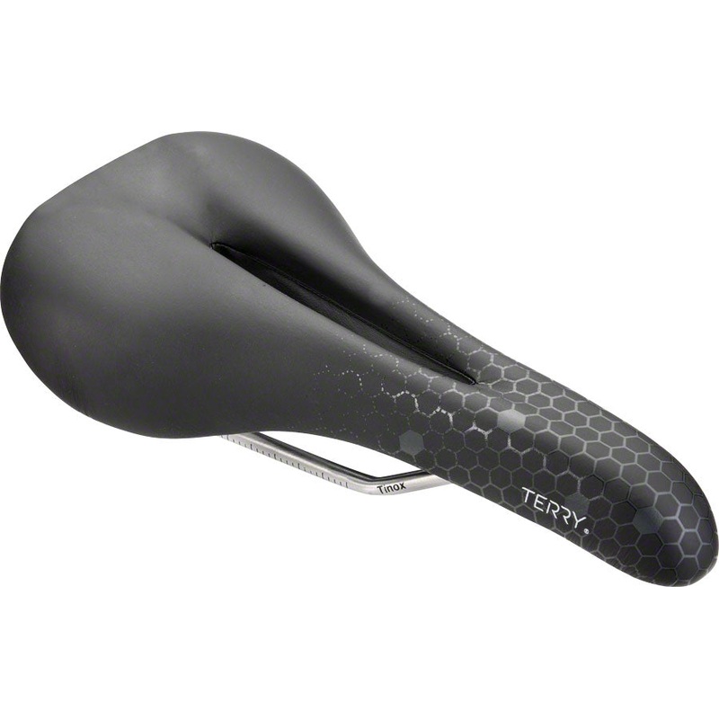Terry Fly Ti Gel Saddle – Titanium Black/Gray Mens