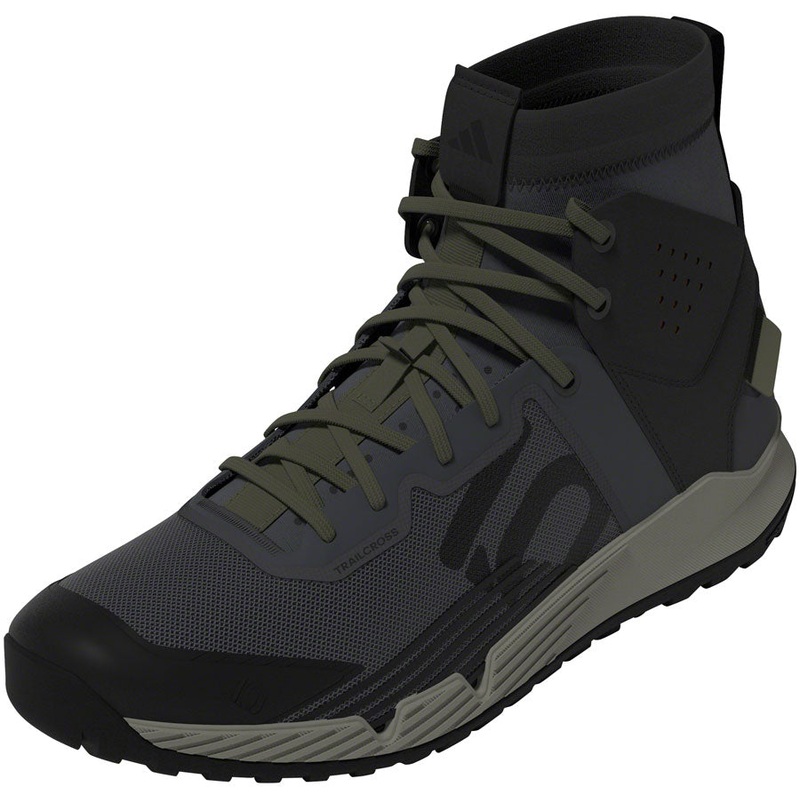 Five Ten Trailcross Mid Pro Flat Shoes – Mens Gray Six/Core BLK/Olive Strata 10