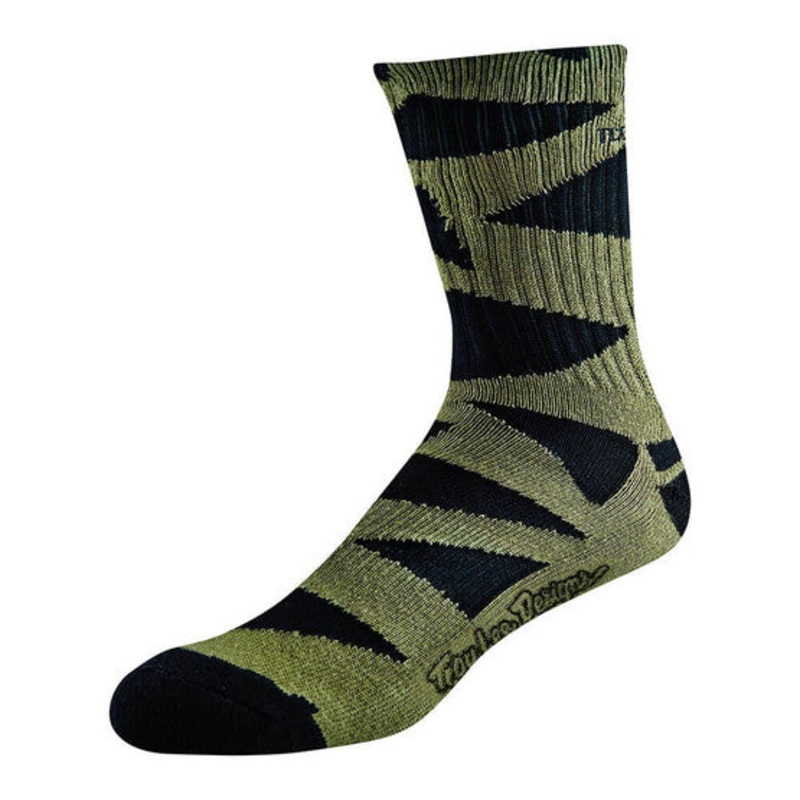 Troy Lee Edge Crew Socks-Black/Army-11/13