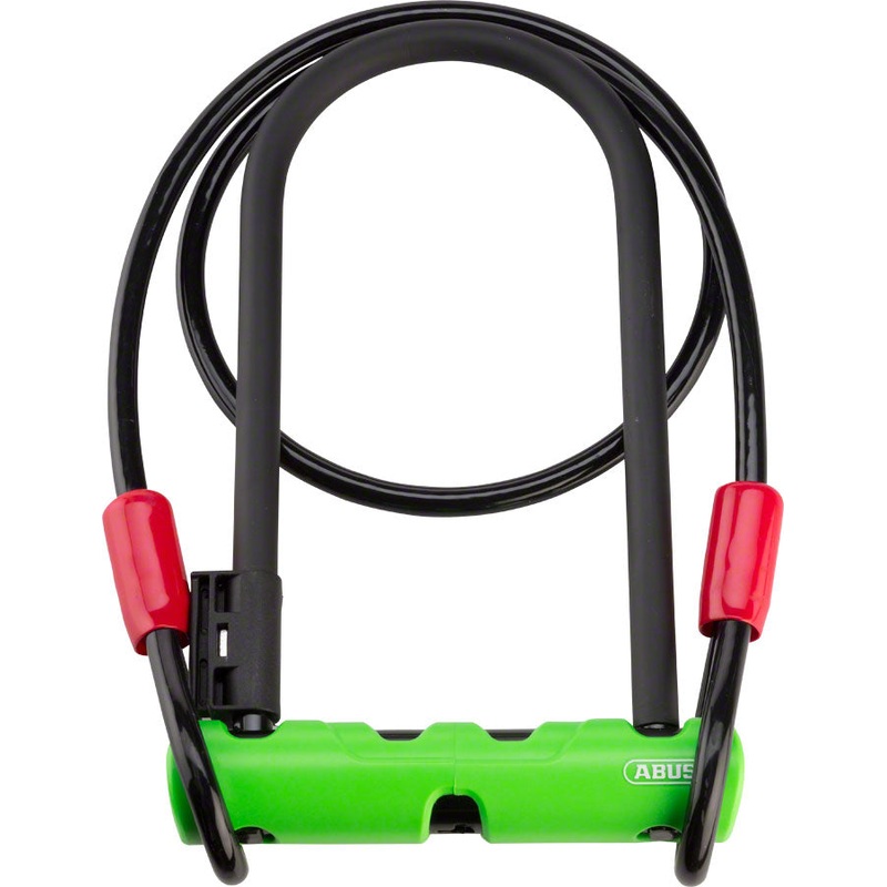 Abus Ultra 410 U-Lock – 3.9 x 9″ Keyed Black/Green Includes Cobra cable
