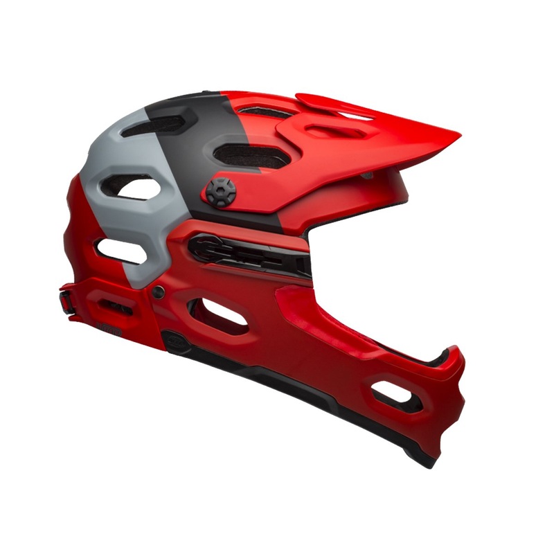 Bell Super 3R MIPS Full Face Helmet – Matt Crimson-Black – 2019