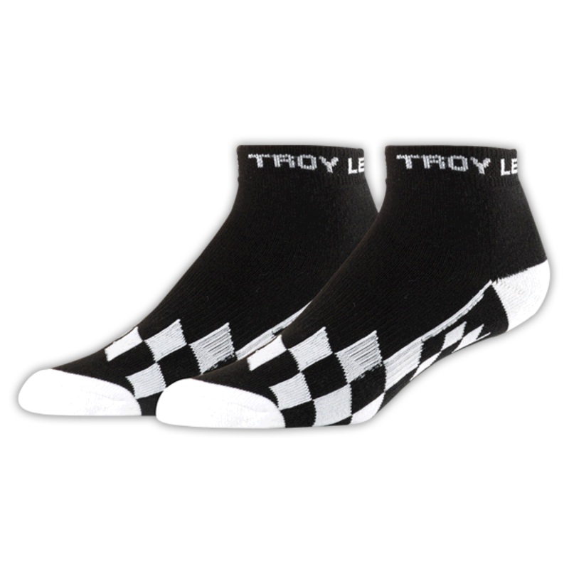 Troy Lee Crew Socks-Checkered-Black/White