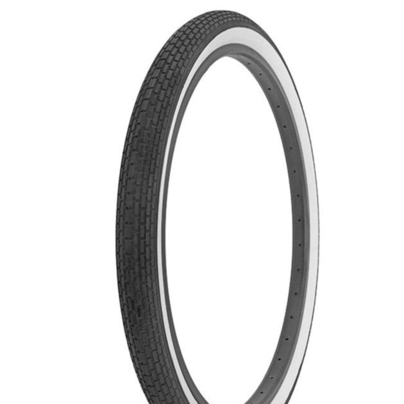 26×2.125 Duro Westwind Brick Tread Tire – Black w/ Whitewall