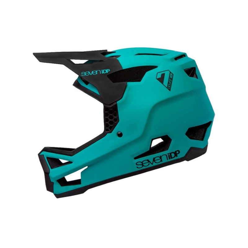 7 iDP Project.23 Glass Fiber Full Face Helmet – Matt Teal-Gloss Black