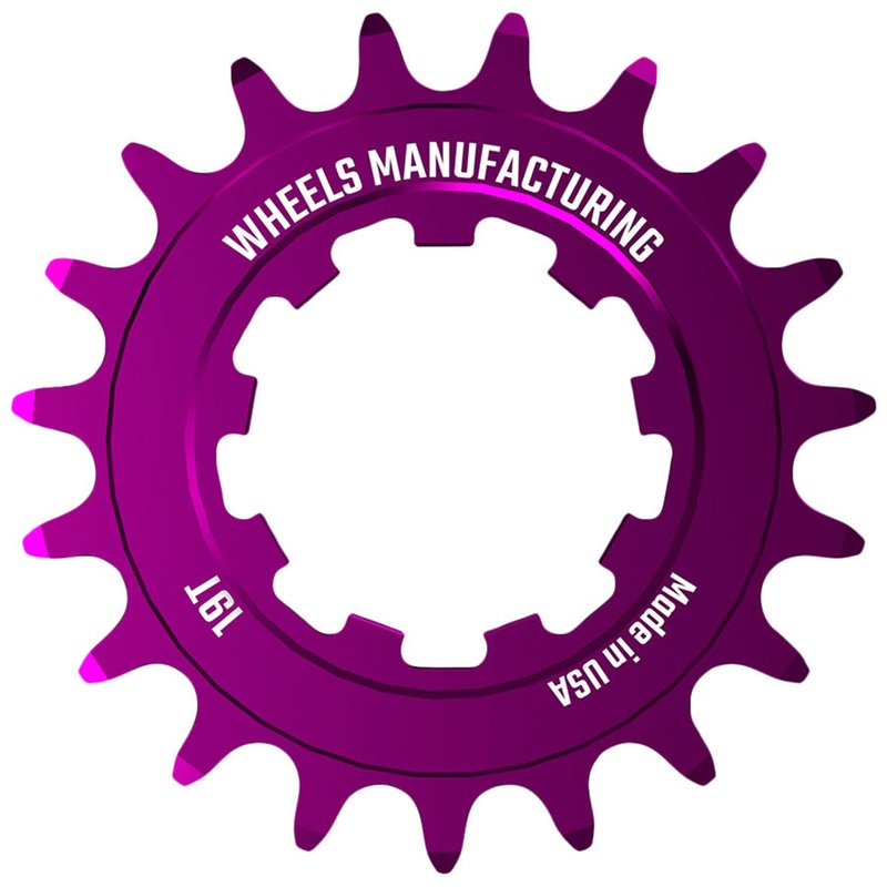 Wheels Manufacturing SOLO-SPEED Cog – 19t, Fits SOLO-SPLINE and SOLO-XD kits, Purple