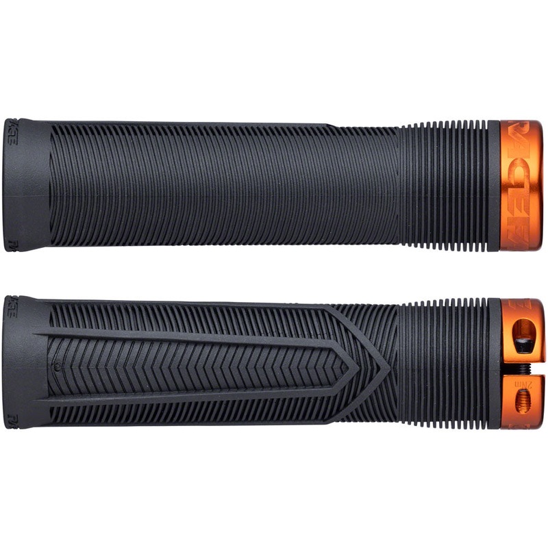 RaceFace Chester Grips – Lock-On, Black/Orange, 31mm