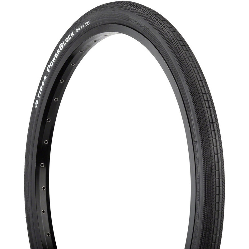 Tioga PowerBlock Tire 24 x 1.6 TPI 60 Clincher Wire Black BMX Bike R9ZA1044