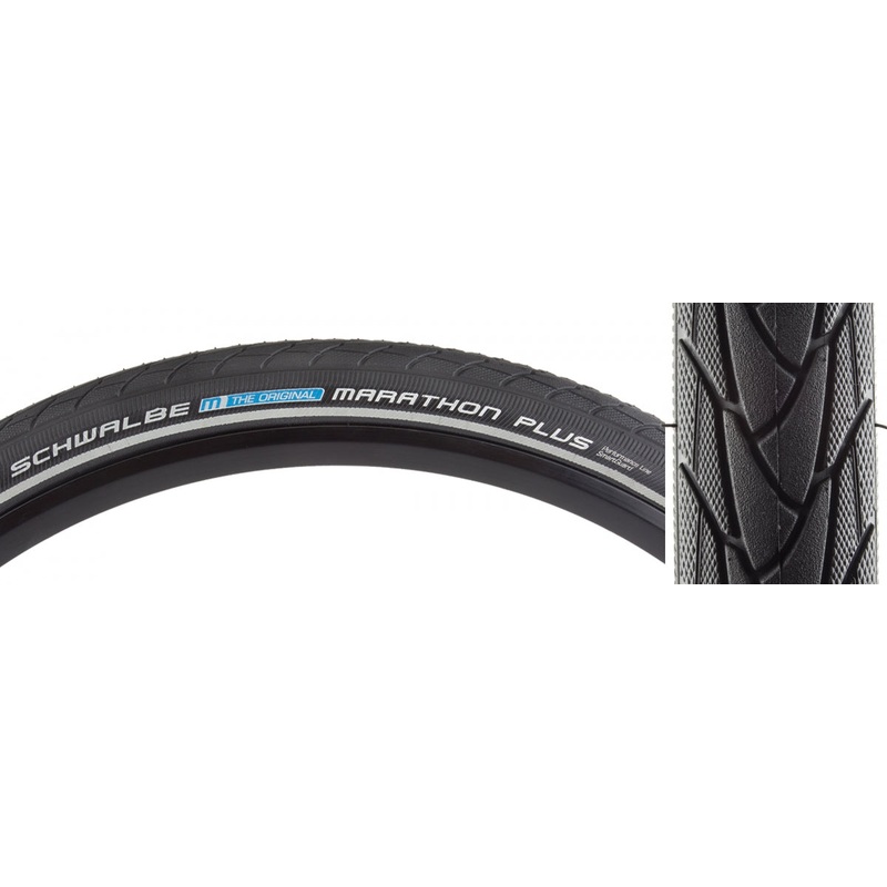 Tire Swb Marathon Plus 700X38 Perf Twin Sm-Guard Black/Bk/Ref Endurance E50 Wire
