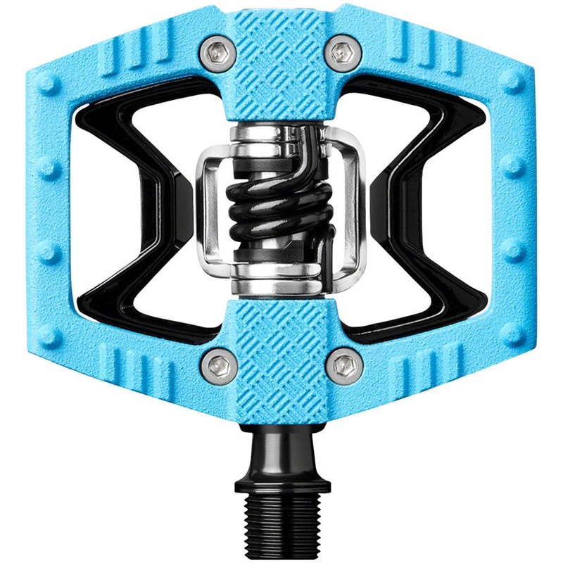 Crankbrothers Double Shot 2 Pedals – Single Side Clipless Platform Aluminum 9/16″ Blue/BLK