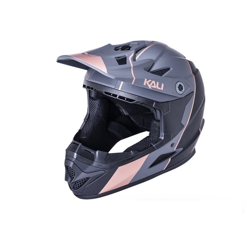 Kali Zoka Full Face Helmet – Youth – Stripe Matt Black-Bronze