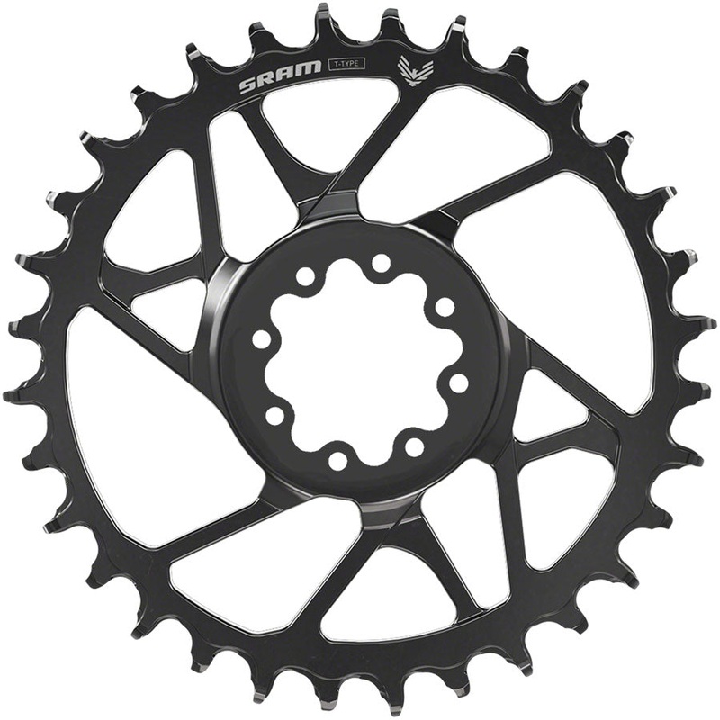 SRAM S1000 Eagle T-Type Direct Mount Chainring – 34t, 12-Speed, 8-Bolt Direct Mount, 3mm Offset, Aluminum, Black