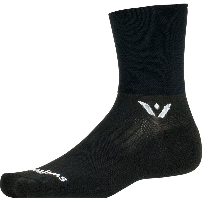 Swiftwick Aspire Four Socks – 4 inch, Black, Small