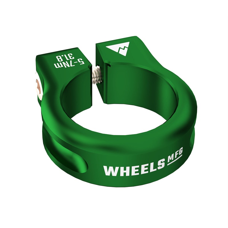 Wheels Mfg Bolt-On Seatpost Collar 31.8mm Green