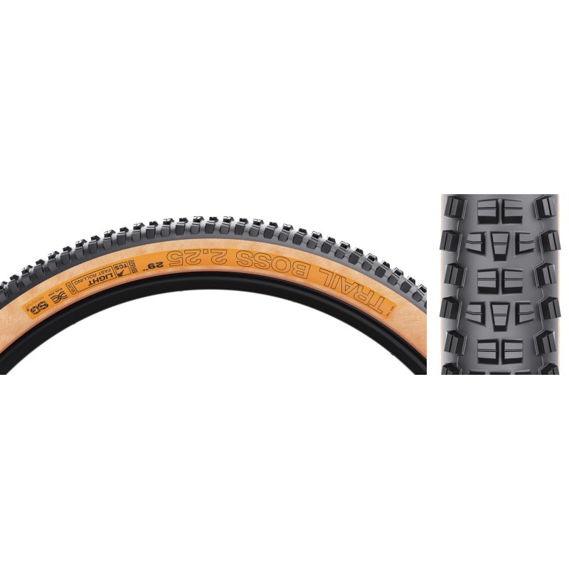 WTB Trailboss Mountain Tire 29″2.25 Folding Tubeless Ready Dual DNA TCS Light/Fast Rolling SG2 60TPI Tanwall