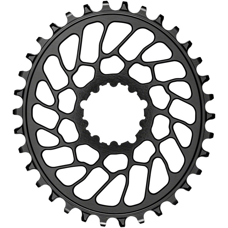 absoluteBLACK Oval Narrow-Wide Direct Mount Chainring – 34t, SRAM 3-Bolt Direct Mount, 0mm Offset, Black