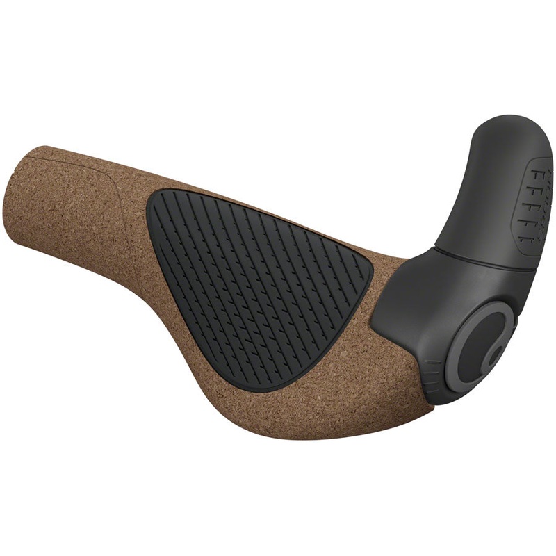 Ergon GP2 Evo BioKork Grips – Lock-On, Small, Black/Tan