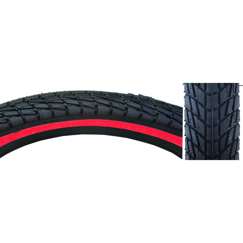 Tire Sunlite 20X1.95 Black/Rd Kontact K841 Wire